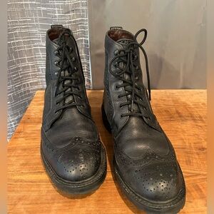 Black Leather Men's Boots